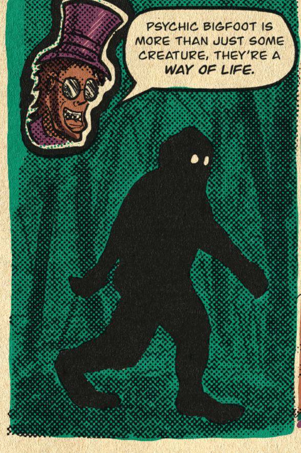 A dark Bigfoot silhouette in the trees. Psychic Bigfoot is more than just some creature, they’re a way of life.